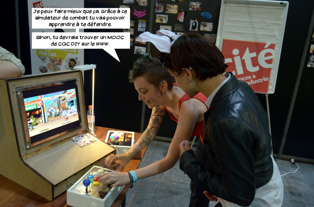 Je peux faire mieux que ça. Grâce à ce simulateur de combat tu vas pouvoir apprendre à te défendre. Sinon, tu devrais trouver un MOOC de CQC DIY sur le WWW.