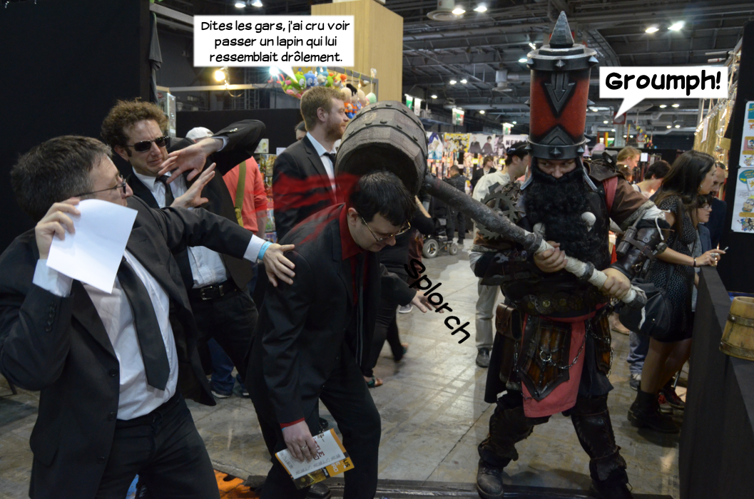  Max: Dites les gars, j'ai cru voir passer un lapin qui lui ressemblait drôlement. Nain du chaos: Groumph! Nain du chaos: BEUARGH!!!